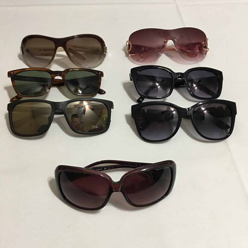 Lot of 7 Sunglasses Mixed Brands Michael Kors Armani Exchange Guess Carfia